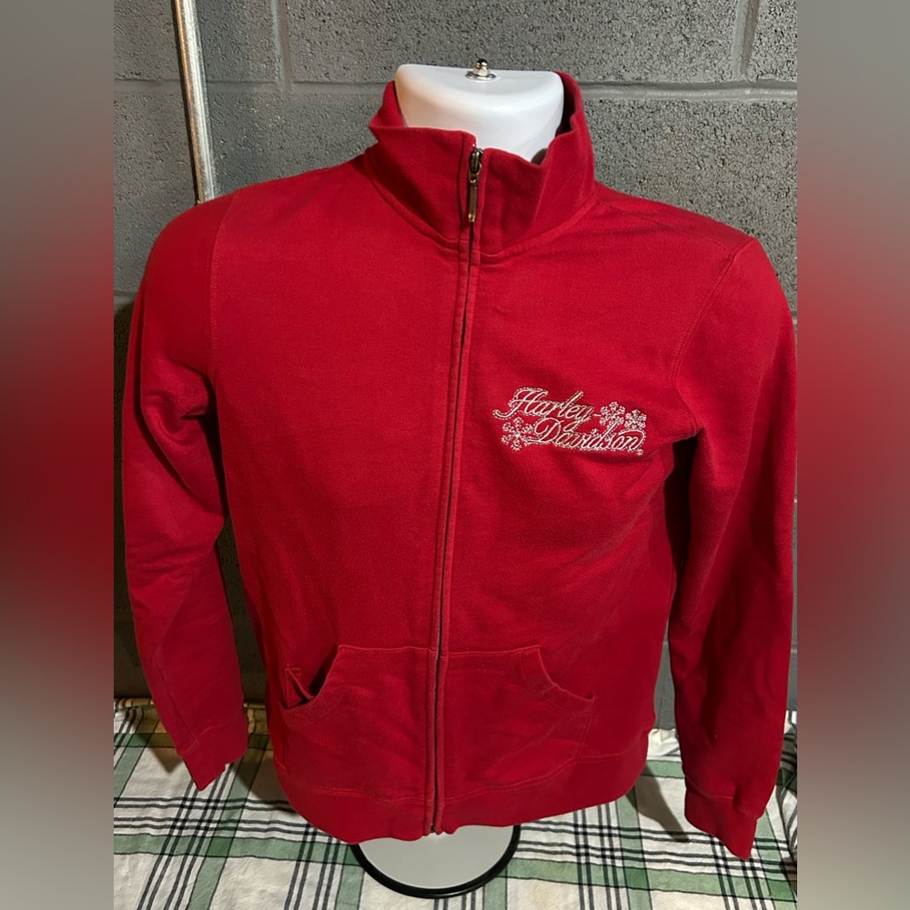 Harley Davidson Motorcycle Womens Zip Up Long Sleeve Rochester NH Size Small S